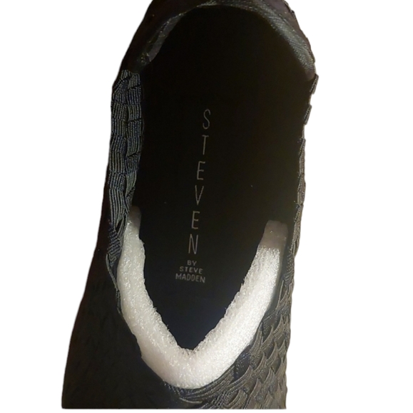 Steven By Steve Madden Women Betsi Navy Woven Platform Wedge Shoes Sz 6 EUC - Picture 4 of 5